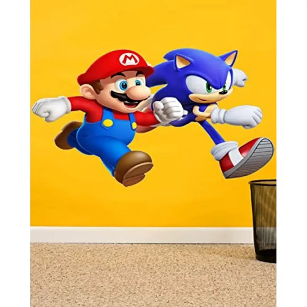 Mario & Sonic Forever Cartoons Wall Sticker Wall Sticker for Bedroom Wall Art Wall Poster PVC Vinyl