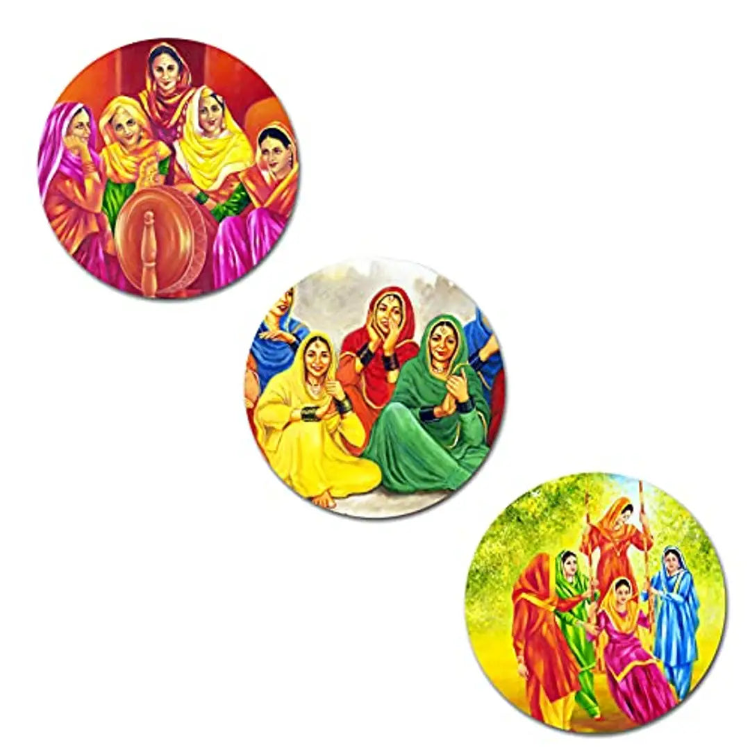 Kartik? Digital Print 3 Panel Wall Decor Wall Art Painting for Home, Office Gift (11 x 11 inches)